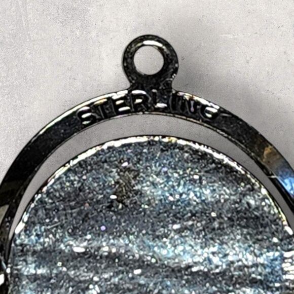 Vintage Sterling Silver Enamel Michigan Wolverine State Spinner Travel Charm - Picture 4 of 6